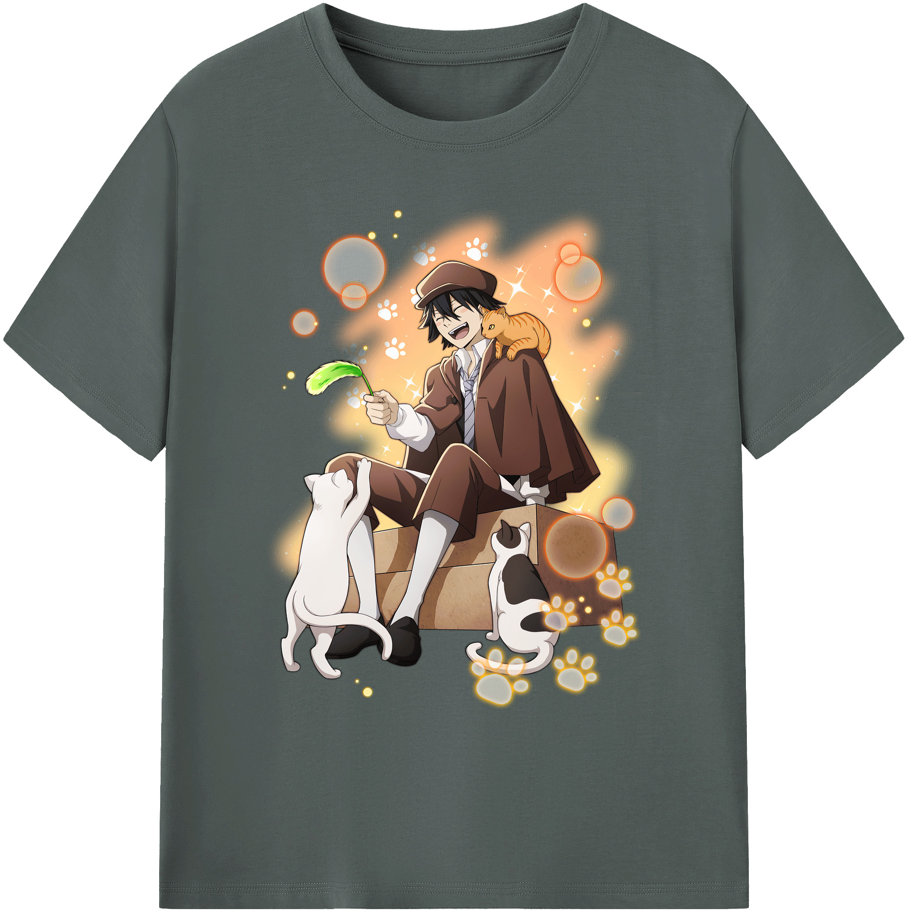 （画像用） 文豪ストレイドッグス Bungo Stray Dogs 綿100％ メンズ半袖Tシャツ｜肌触りやわらか＆通気性